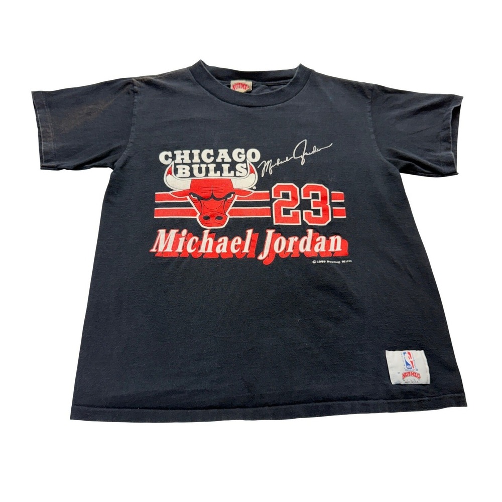 Nutmeg Mills‎ Vintage 1989 Michael Jordan Chicago Bulls T Shirt Men L Black